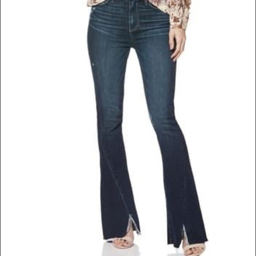 Paige High Rise Flare Denim Pants